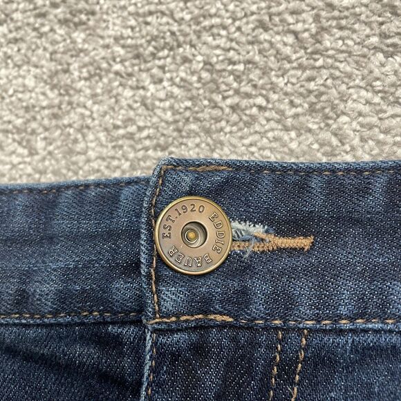 Eddie Bauer Curvy Bootcut Denim Jeans Womens 12 Blue Mid Rise Specially Dyed - Picture 12 of 15